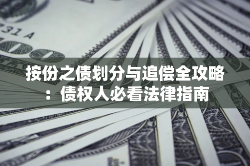 济南按份之债划分与追偿全攻略：债权人必看法律指南