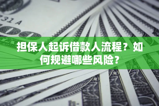 济南担保人起诉借款人流程？如何规避哪些风险？